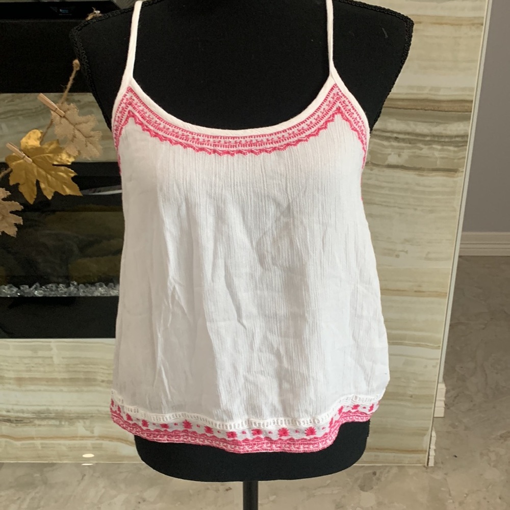 Buffalo by David Bitton White Bufalo Size Small Halter‎ Top. (151)